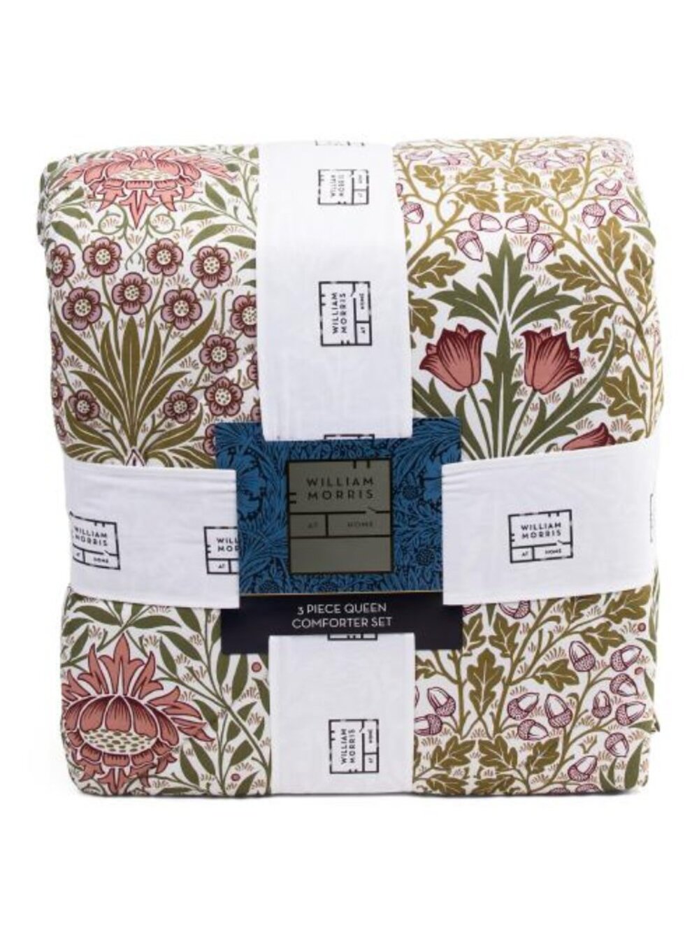 WILLIAM MORRIS Floral Pattern 200tc Russet Oak Comforter